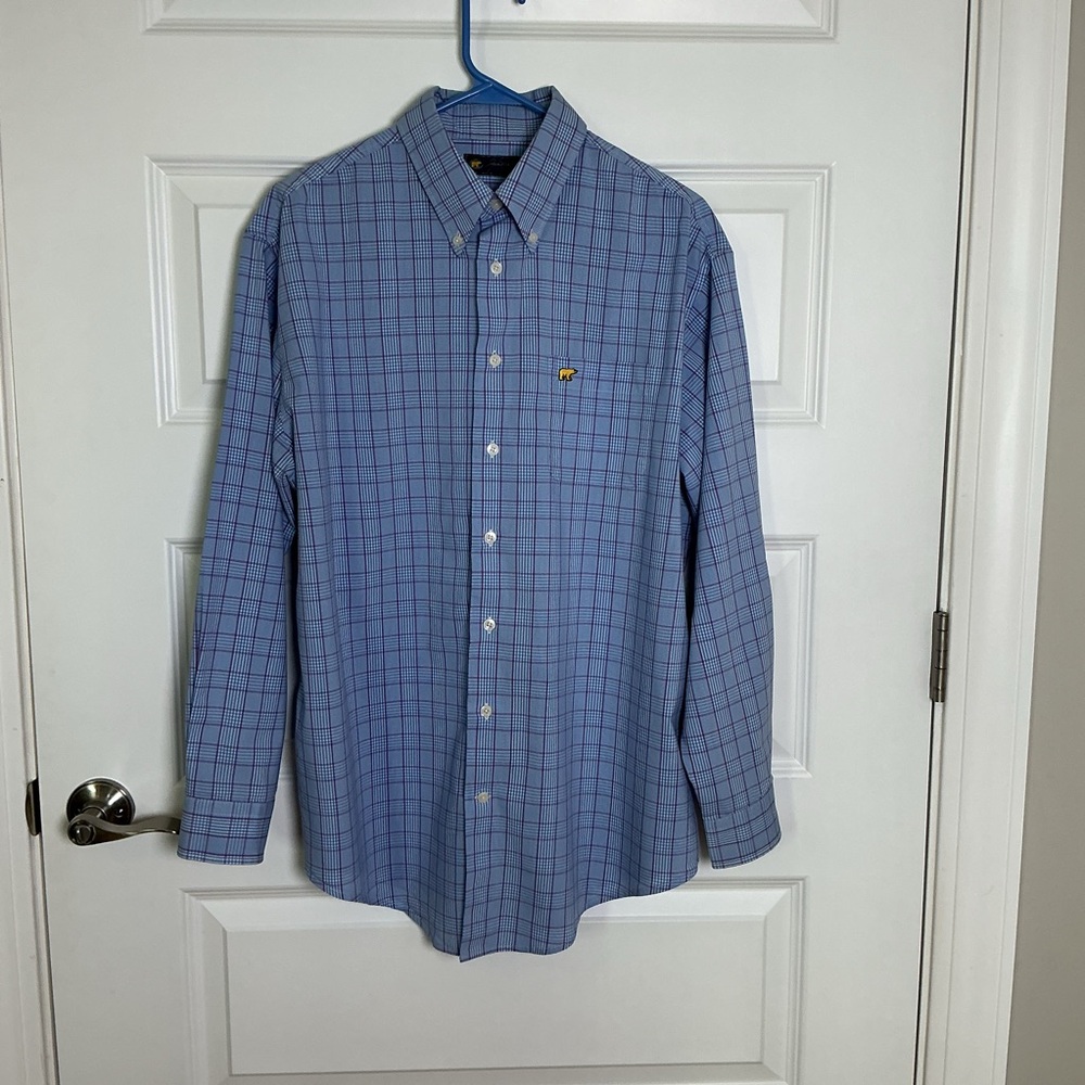 Jack Nicklaus Blue Checkered Men's Oxford